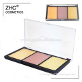 CC4265 3 color mixed pressed powder in compact powder case with private label